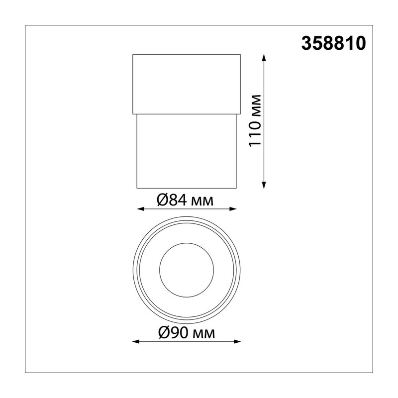 358810 OVER NT21 416 матовое золото Светильник накладной светодиодный IP20 LED 10W 850Лм 4000K 220V GESSO 4