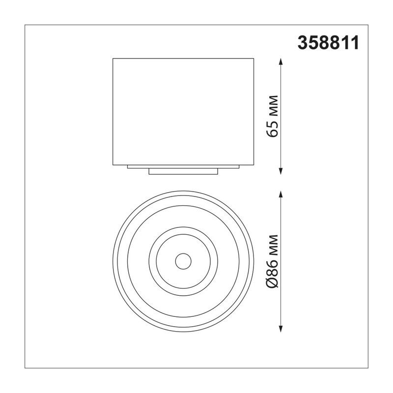 358811 OVER NT21 432 белый Светильник накладной светодиодный IP20 LED 9W 770Лм 4000K 220V GESSO 4