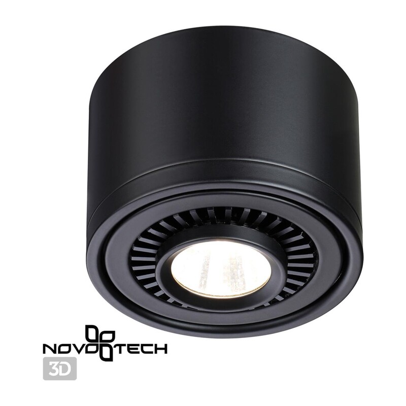 358812 OVER NT21 432 черный Светильник накладной светодиодный IP20 LED 9W 770Лм 4000K 220V GESSO 3