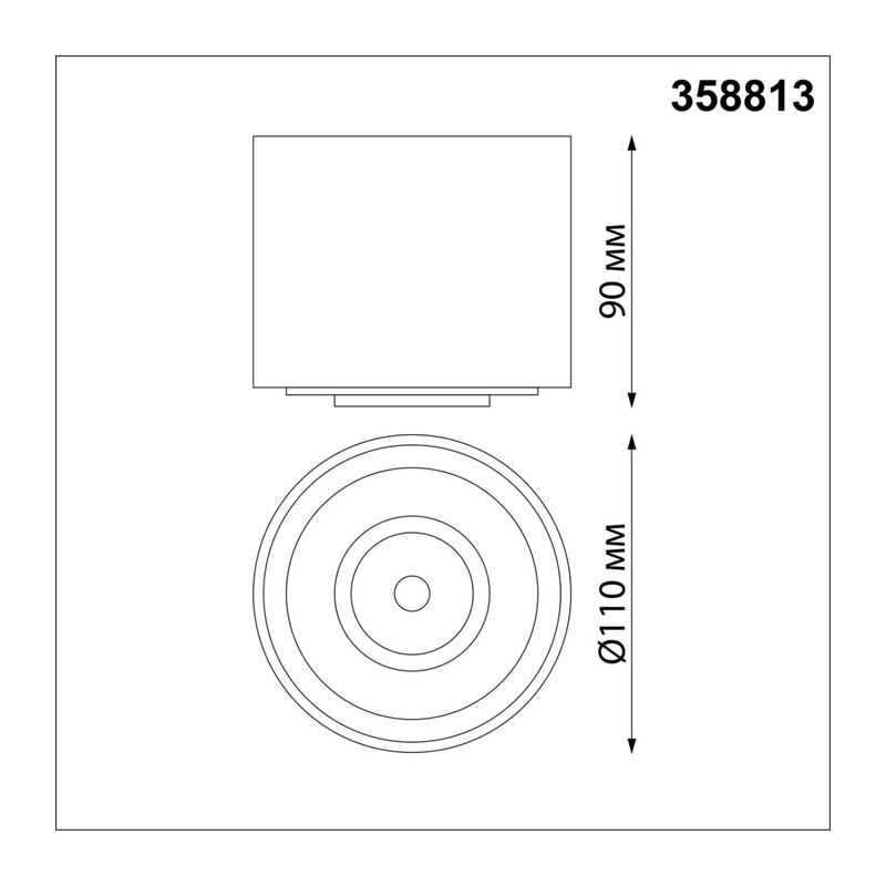 358813 OVER NT21 432 белый Светильник накладной светодиодный IP20 LED 18W 1600Лм 4000K 220V GESSO 4