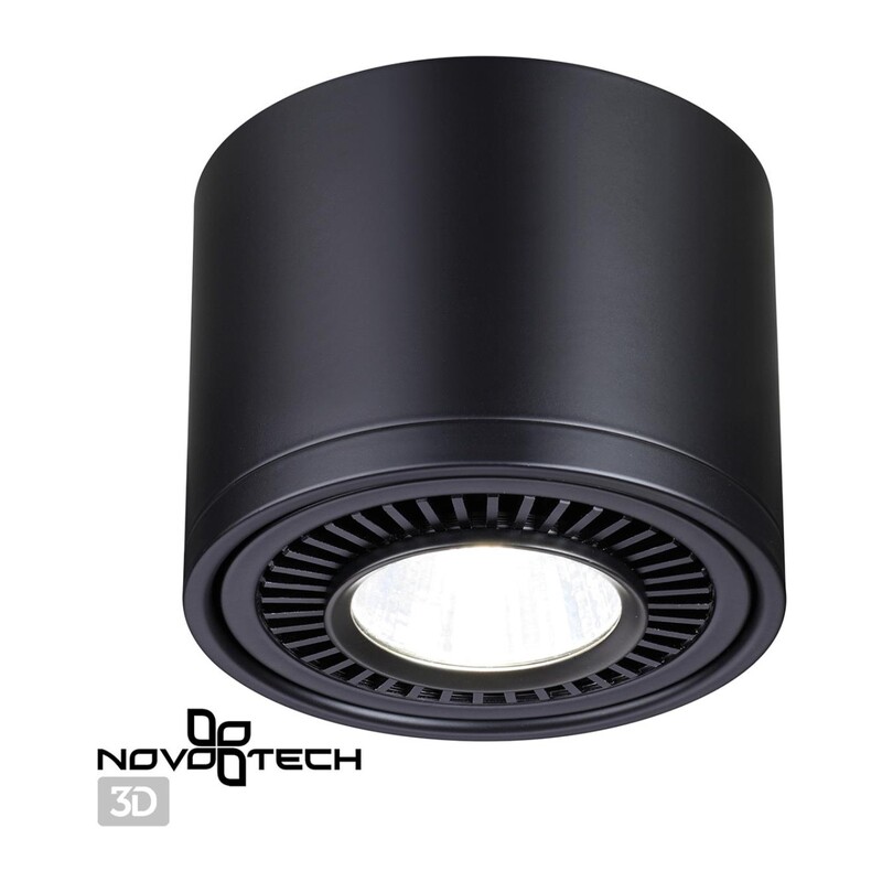 358814 OVER NT21 432 черный Светильник накладной светодиодный IP20 LED 18W 1600Лм 4000K 220V GESSO 3
