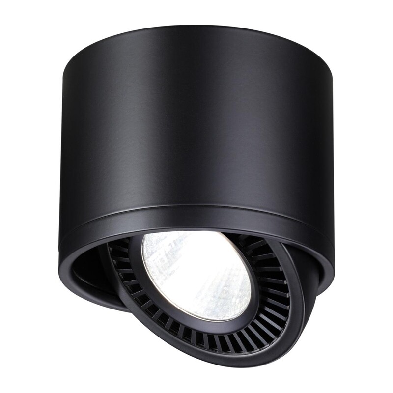 358814 OVER NT21 432 черный Светильник накладной светодиодный IP20 LED 18W 1600Лм 4000K 220V GESSO