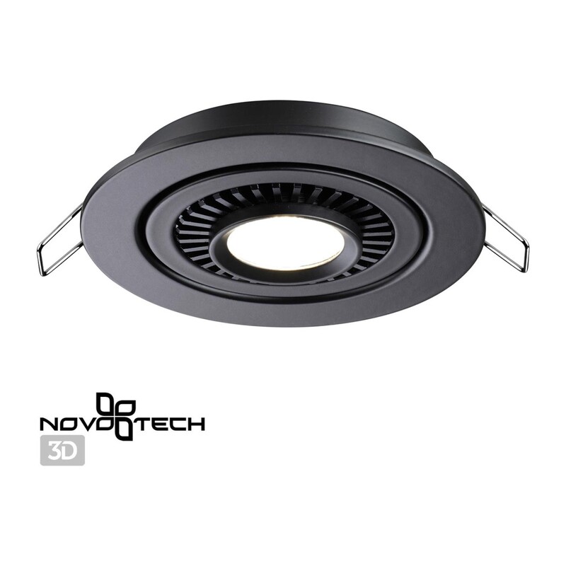 358816 SPOT NT21 530 черный Светильник встраиваемый светодиодный IP20 LED 9W 770Лм 4000K 220V GESSO 3