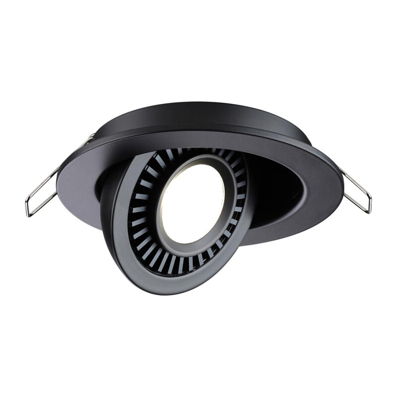 358816 SPOT NT21 530 черный Светильник встраиваемый светодиодный IP20 LED 9W 770Лм 4000K 220V GESSO