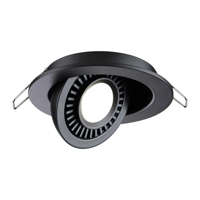 358816 SPOT NT21 530 черный Светильник встраиваемый светодиодный IP20 LED 9W 770Лм 4000K 220V GESSO