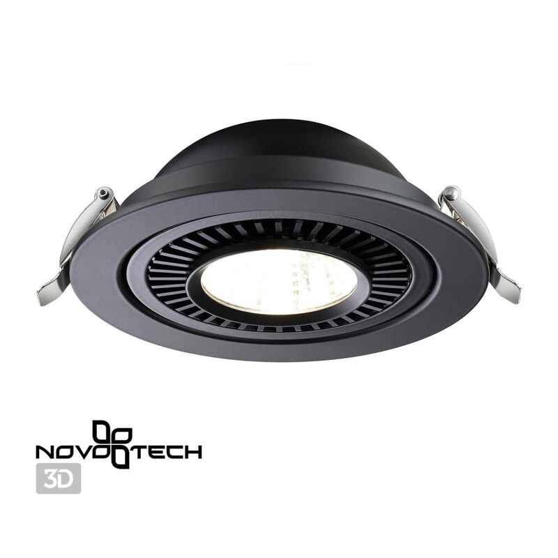 358818 SPOT NT21 530 черный Светильник встраиваемый светодиодный IP20 LED 18W 1600Лм 4000K 220V GESSO 3