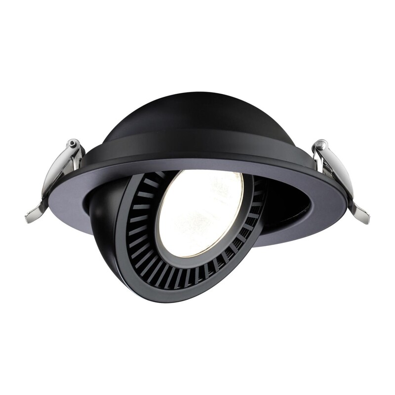 358818 SPOT NT21 530 черный Светильник встраиваемый светодиодный IP20 LED 18W 1600Лм 4000K 220V GESSO
