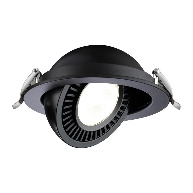 358818 SPOT NT21 530 черный Светильник встраиваемый светодиодный IP20 LED 18W 1600Лм 4000K 220V GESSO