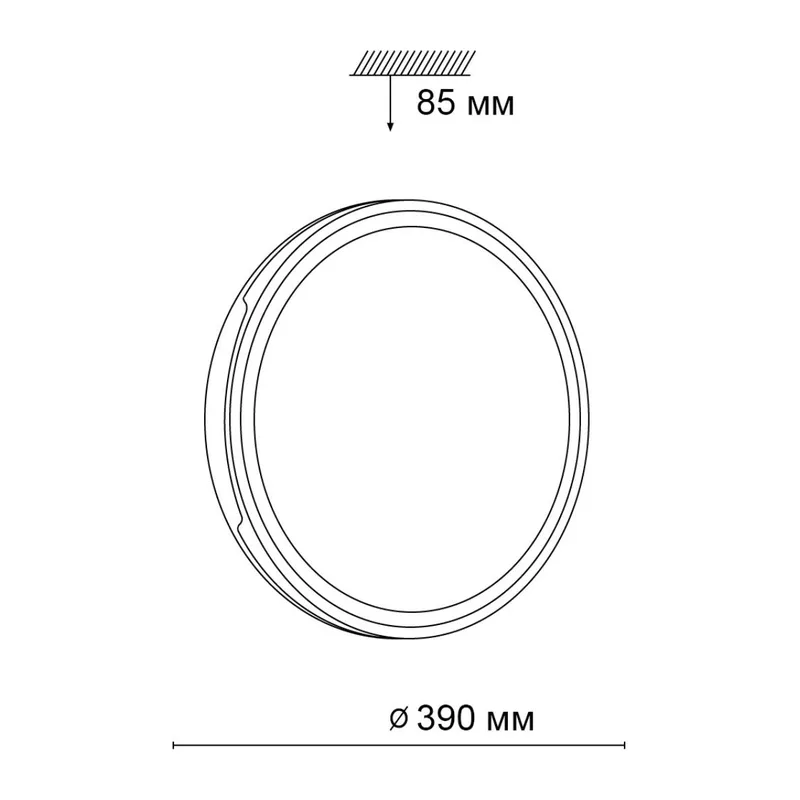 3052/DL TAN SN 031 Светильник пластик/белый/черный LED 48Вт 3000-6500К D390 IP43 пульт ДУ/ LampSmart AVELLA 3