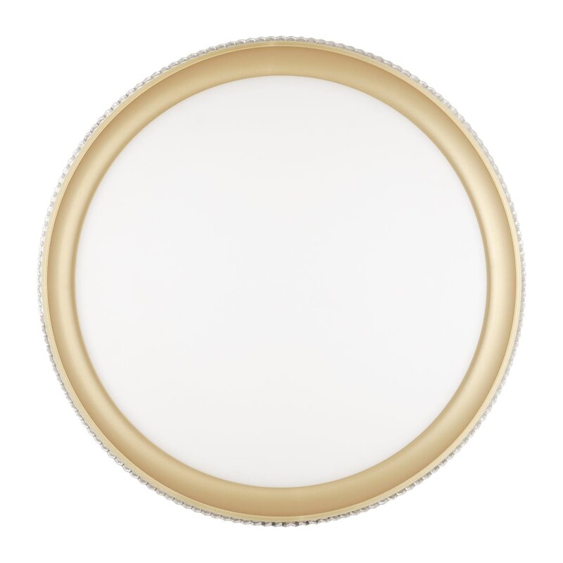 3054/DL PALE SN 000 Светильник пластик/белый/золотистый LED 48Вт 3000-6300K D395 IP43 пульт ДУ SHINY 3