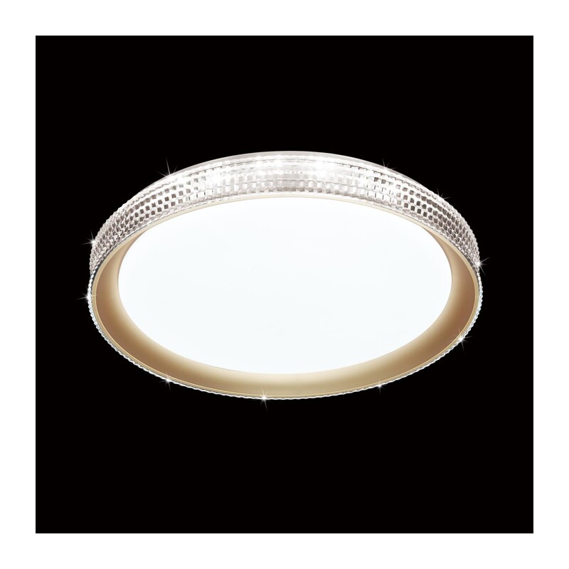 3054/DL PALE SN 000 Светильник пластик/белый/золотистый LED 48Вт 3000-6300K D395 IP43 пульт ДУ SHINY 5