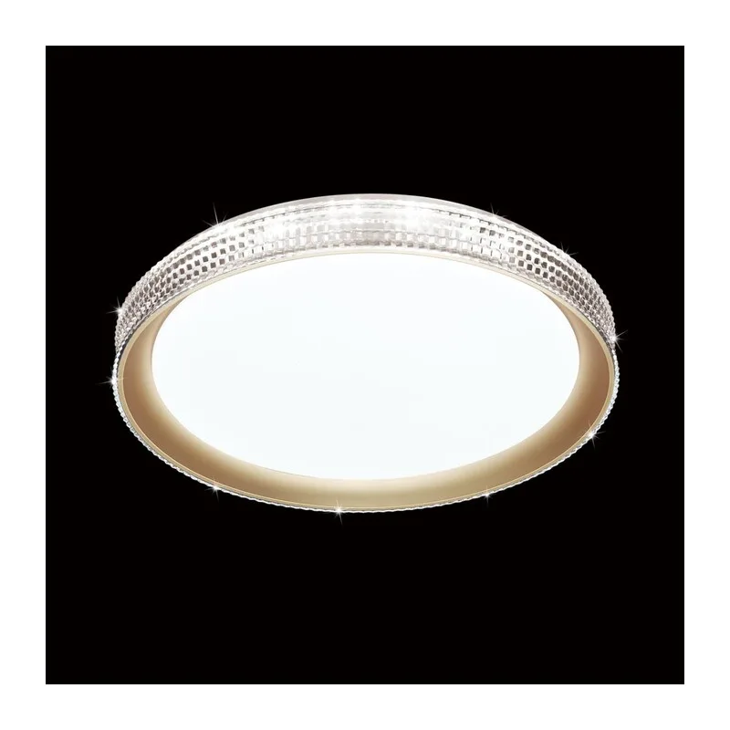 3054/DL PALE SN 000 Светильник пластик/белый/золотистый LED 48Вт 3000-6300K D395 IP43 пульт ДУ SHINY 4