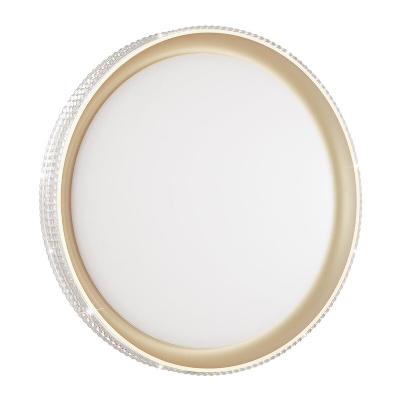3054/DL PALE SN 000 Светильник пластик/белый/золотистый LED 48Вт 3000-6300K D395 IP43 пульт ДУ SHINY