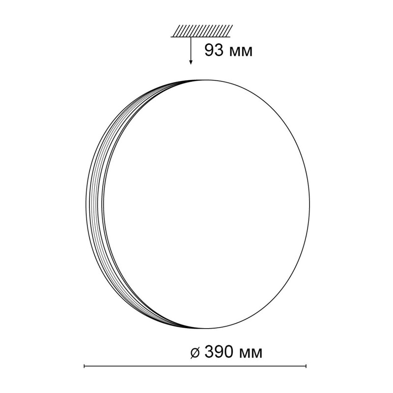 3056/DL COLOR SN 000 Светильник пластик/белый/черный LED 48Вт 3000-6500К D390 IP43 пульт ДУ/RGB/LampSmart LOBIO RGB