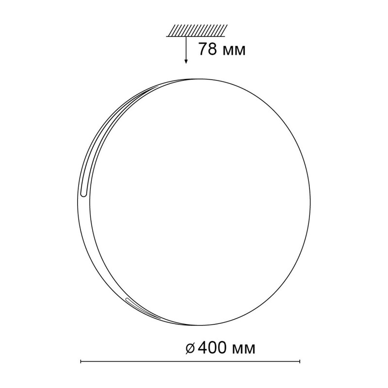 3040/DL PALE SN 000 Светильник пластик/белый/хром LED 48Вт 4000К D400 IP43 VALE 2