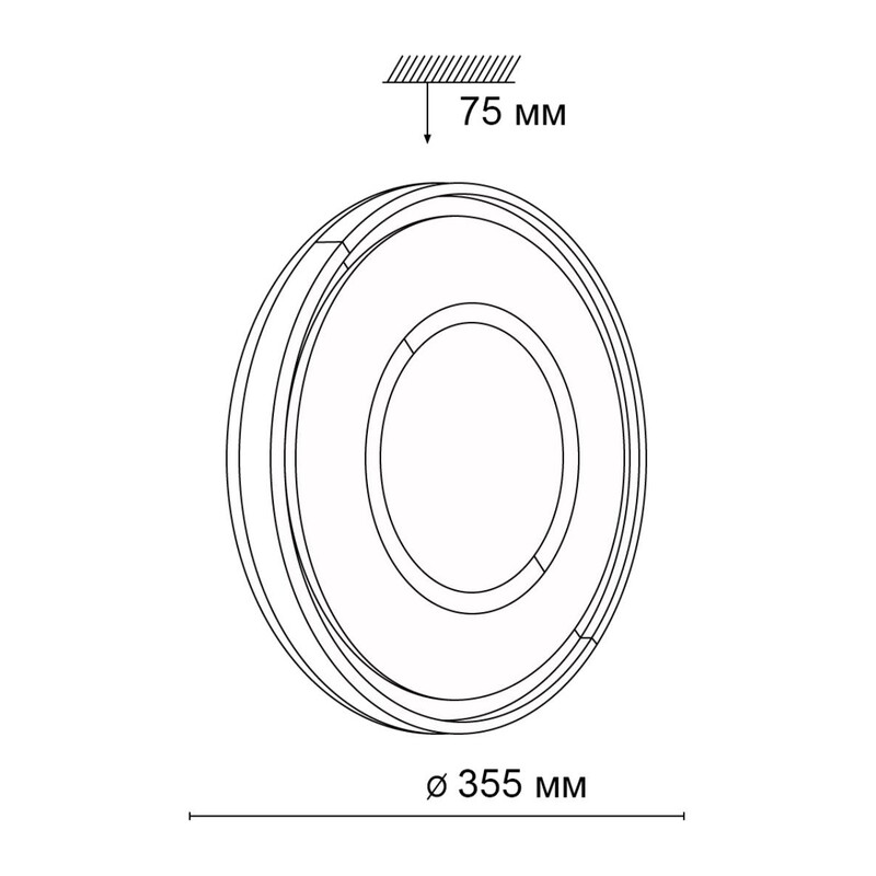 3046/CL TAN SN 000 Светильник пластик/белый/черный LED 30Вт 4000К D355 IP43  STOKI 2