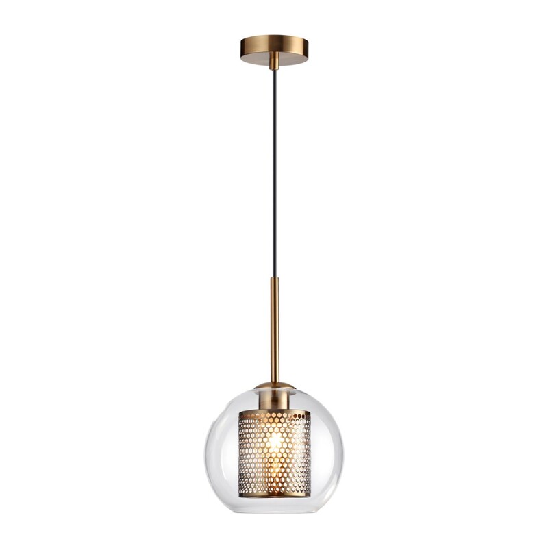 4939/1 PENDANT ODL22 401 античн.бронза/металл/прозрачный/стекло Подвес E27 1*40W CLOCKY