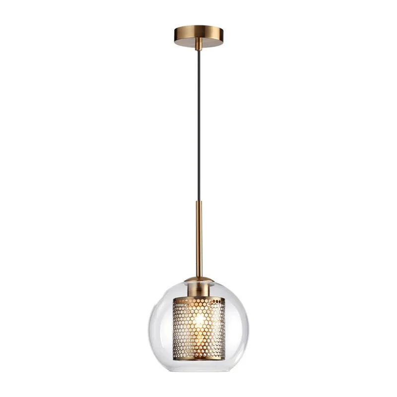 4939/1 PENDANT ODL22 401 античн.бронза/металл/прозрачный/стекло Подвес E27 1*40W CLOCKY