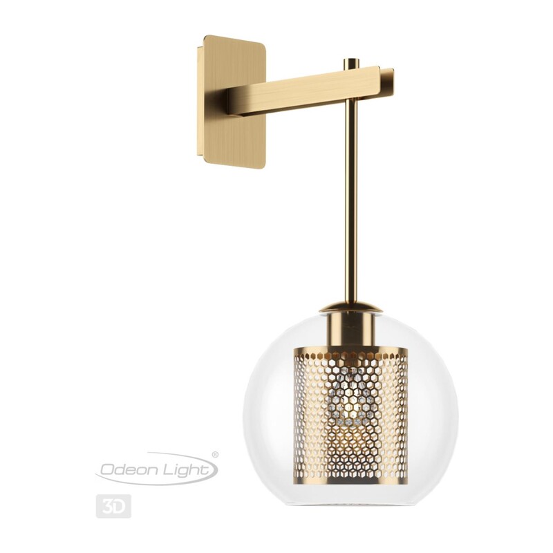 4939/1W PENDANT ODL22 000 античн.бронза/металл/прозрачный/стекло Бра E27 1*40W CLOCKY 2