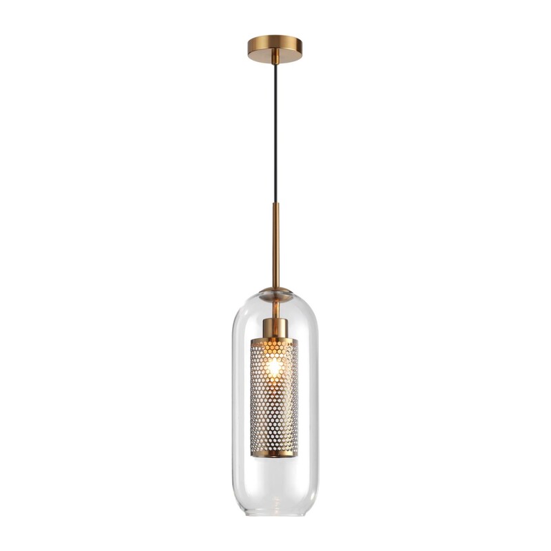 4940/1 PENDANT ODL22 401 античн.бронза/металл/прозрачный/стекло Подвес E27 1*40W CLOCKY