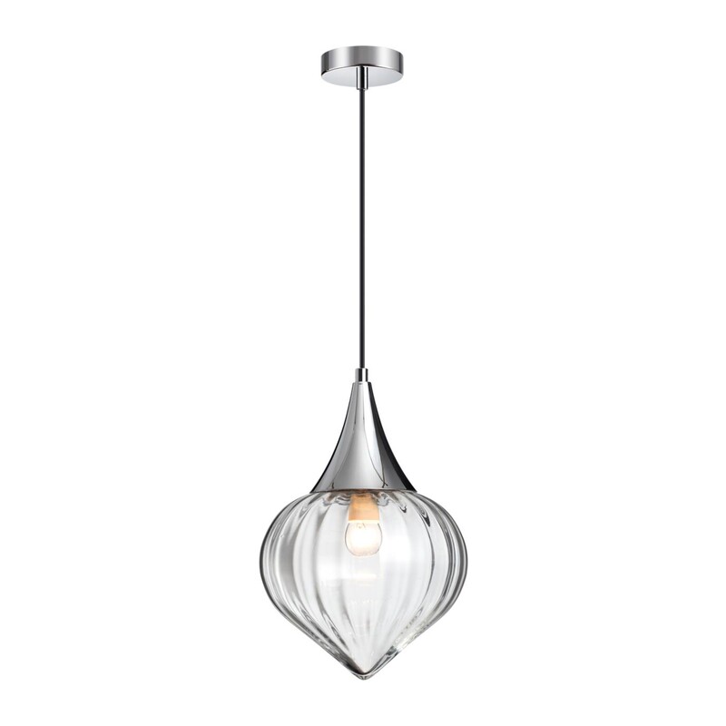4949/1 PENDANT ODL22 401 хром/прозрачный/стекло Подвес E14 1*40W KESTA