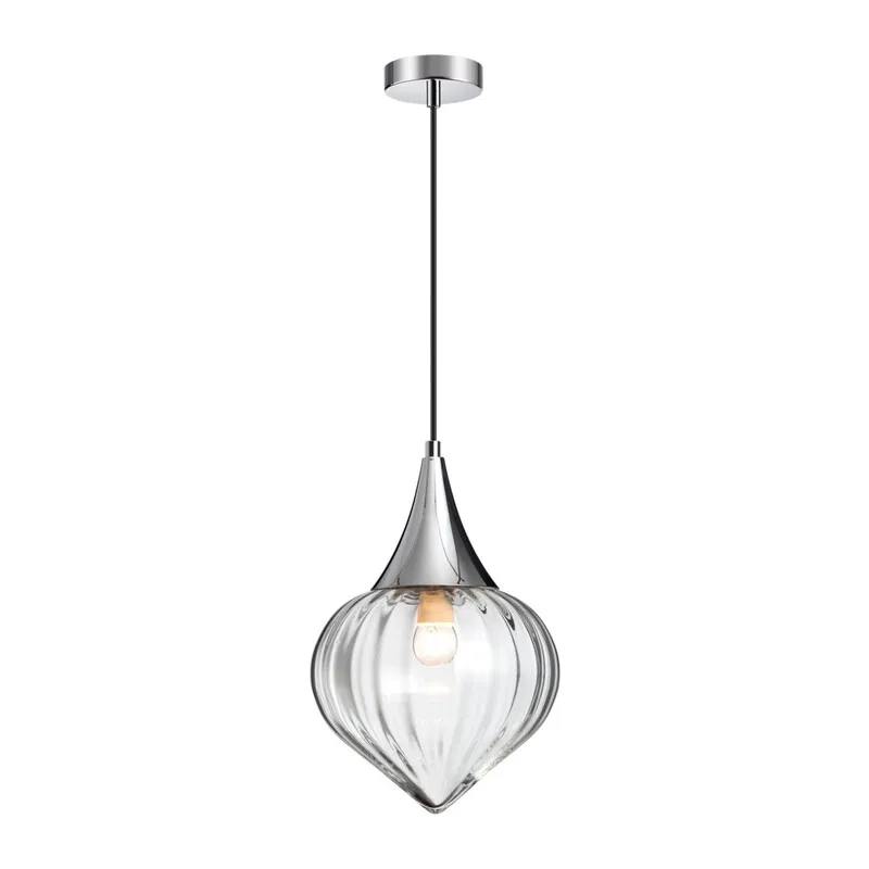 4949/1 PENDANT ODL22 401 хром/прозрачный/стекло Подвес E14 1*40W KESTA