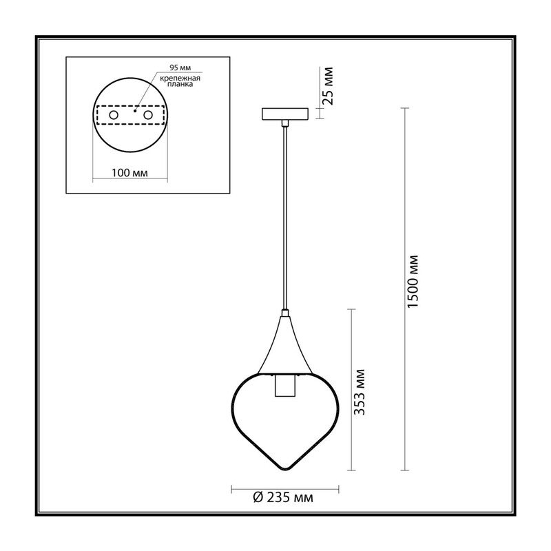 4950/1 PENDANT ODL22 401 бронзовый/прозрачный/стекло Подвес E14 1*40W KESTA 2