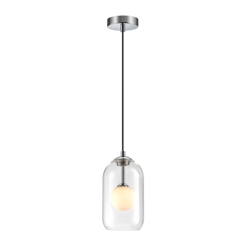 4953/1 PENDANT ODL22 000 хром/ белый/прозрачный/стекло Подвес G9 1*40W LOSTAR