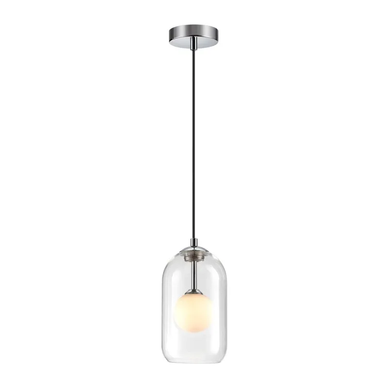 4953/1 PENDANT ODL22 000 хром/ белый/прозрачный/стекло Подвес G9 1*40W LOSTAR