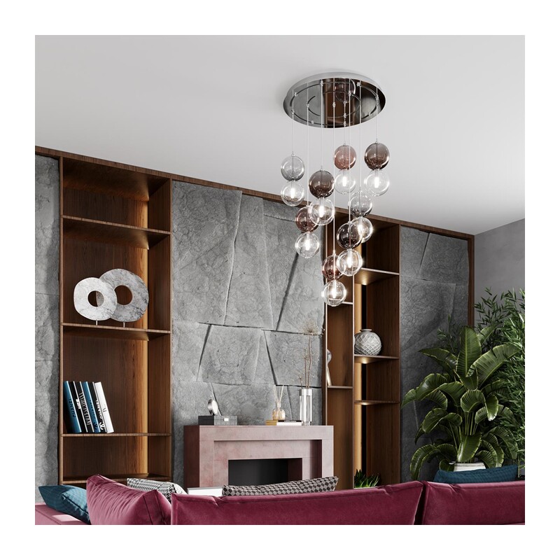 4980/1A PENDANT ODL22 000 хром/дымчатый/стекло Подвес G9 1*40W TWIXY 6