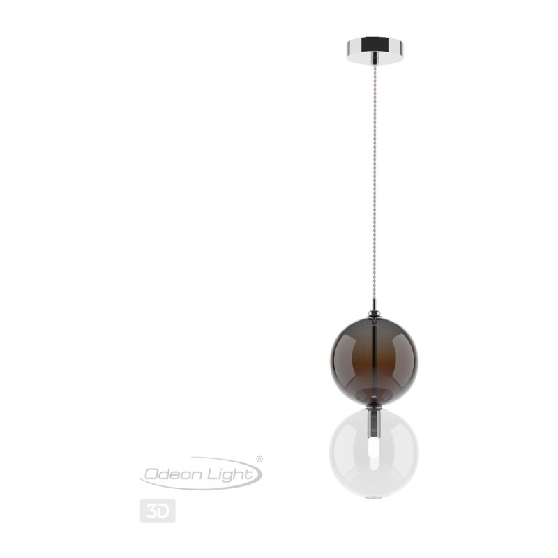 4980/1B PENDANT ODL22 000 хром/коричневый/стекло Подвес G9 1*40W TWIXY 2