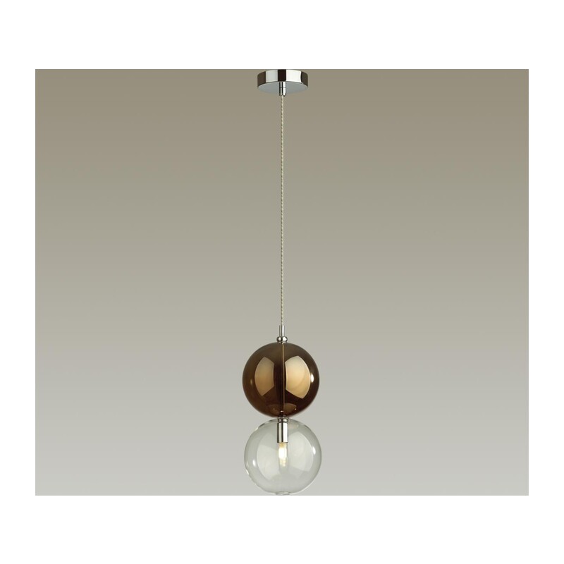 4980/1B PENDANT ODL22 000 хром/коричневый/стекло Подвес G9 1*40W TWIXY 4