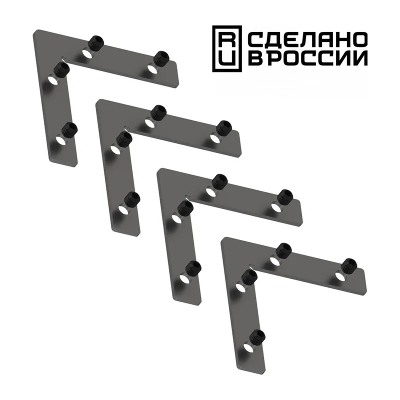 135134  NT21 139 черный Соединитель угловой плоский для арт 135129-135130; 135179-135180; 135189-135192 (4 шт. в комплекте) FLUM
