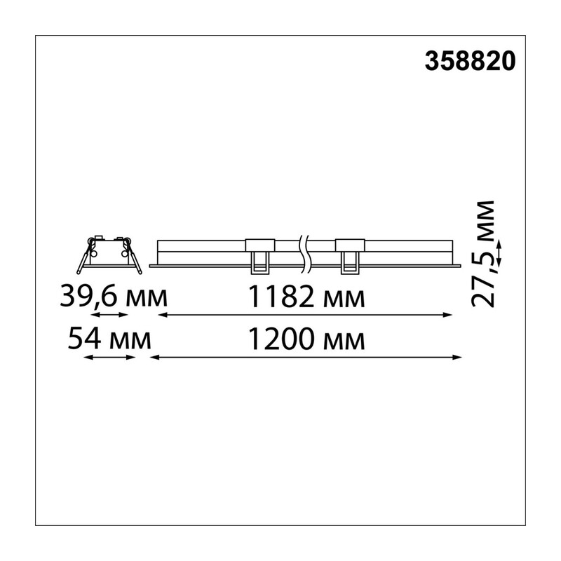 358820 SPOT NT22 550 белый Встраиваемый светодиодный светильник IP20 LED 4000K 36W 220V ITER 2