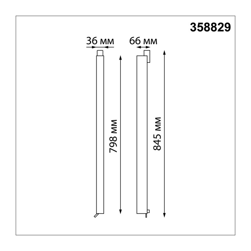 358829 PORT NT22 270 черный Светильник трековый однофазный трехжильный IP20 LED 4000K 40W 220V ITER 2