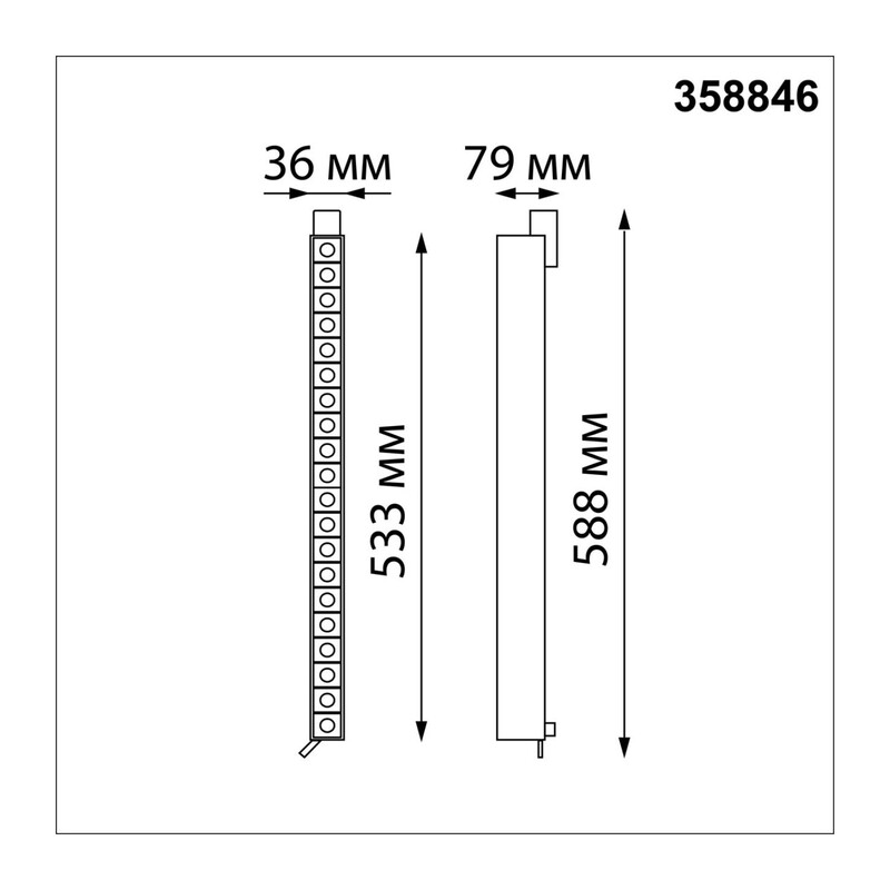 358846 PORT NT22 306 белый Светильник трехфазный трековый светодиодный IP20 LED 4000K 30W 220V ITER 2