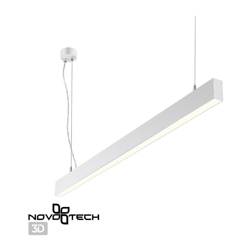 358877 OVER NT22 406 белый Светильник подвесной светодиодный (длина подвесов 1,2м) IP20 LED 4000K 40W вниз + 12W вверх 220V ITER 3
