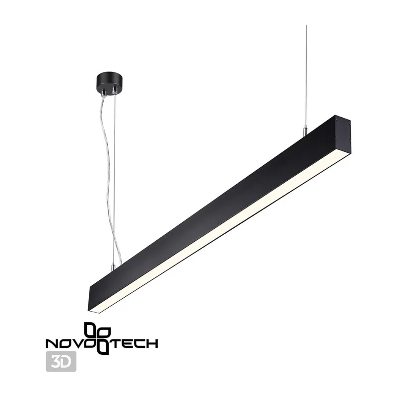 358878 OVER NT22 406 черный Светильник подвесной светодиодный (длина подвесов 1,2м) IP20 LED 4000K 40W вниз + 12W вверх 220V ITER 2