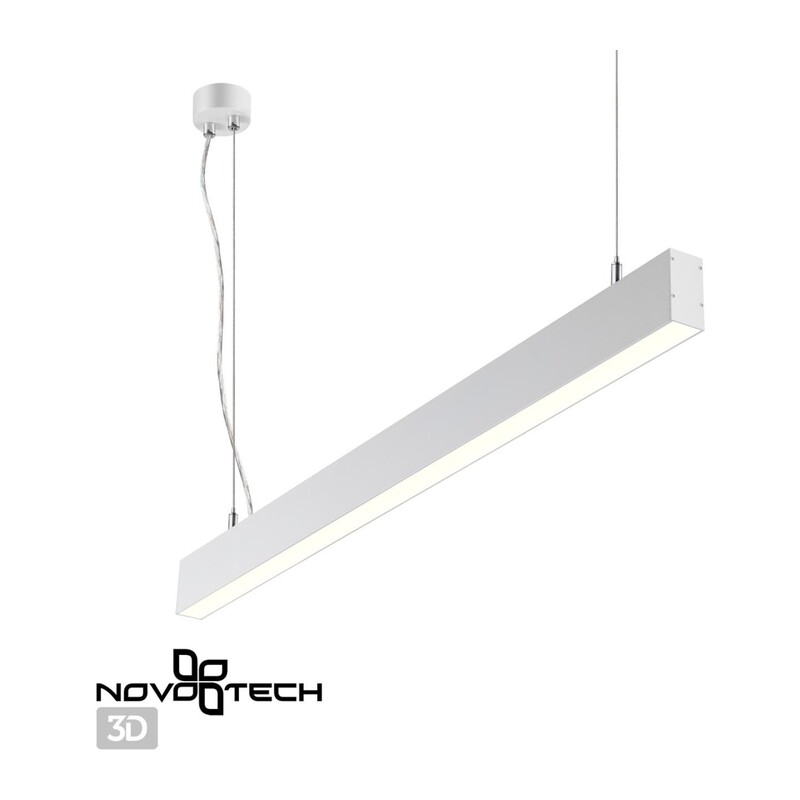 358879 OVER NT22 406 белый Светильник подвесной светодиодный (длина подвесов 1,2м) IP20 LED 4000K 30W вниз + 12W вверх 220V ITER 2