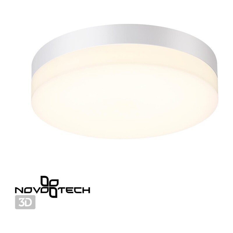 358881 STREET NT22 782 белый Светильник ландшафтный светодиодный IP54 LED 4000К 18W 220V OPAL