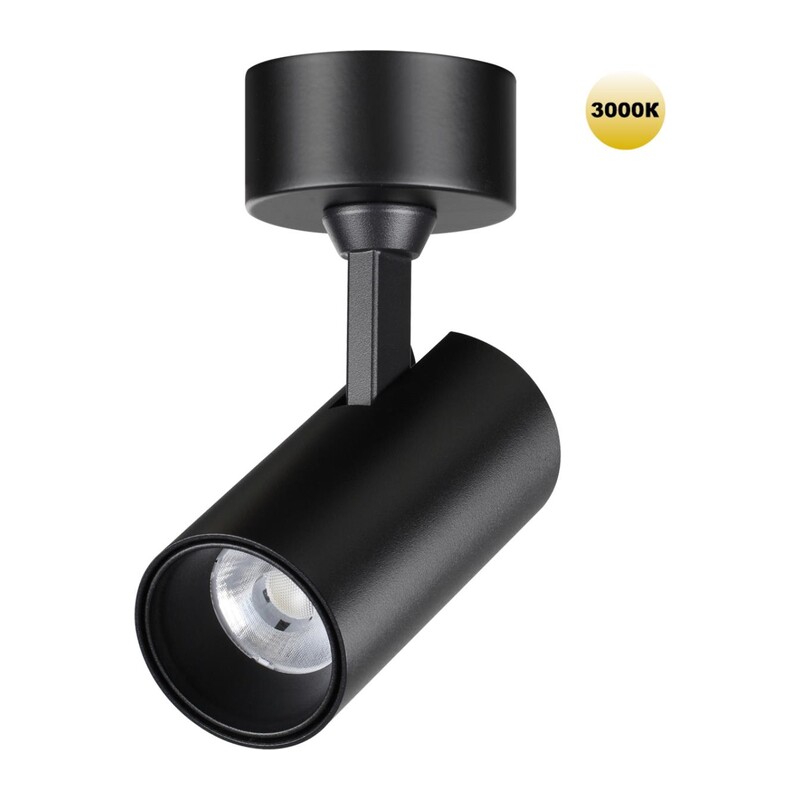 359228 OVER NT23 374 черный Светильник накладной светодиодный IP20 LED 15W 220V 1440Лм 3000К SELENE 4