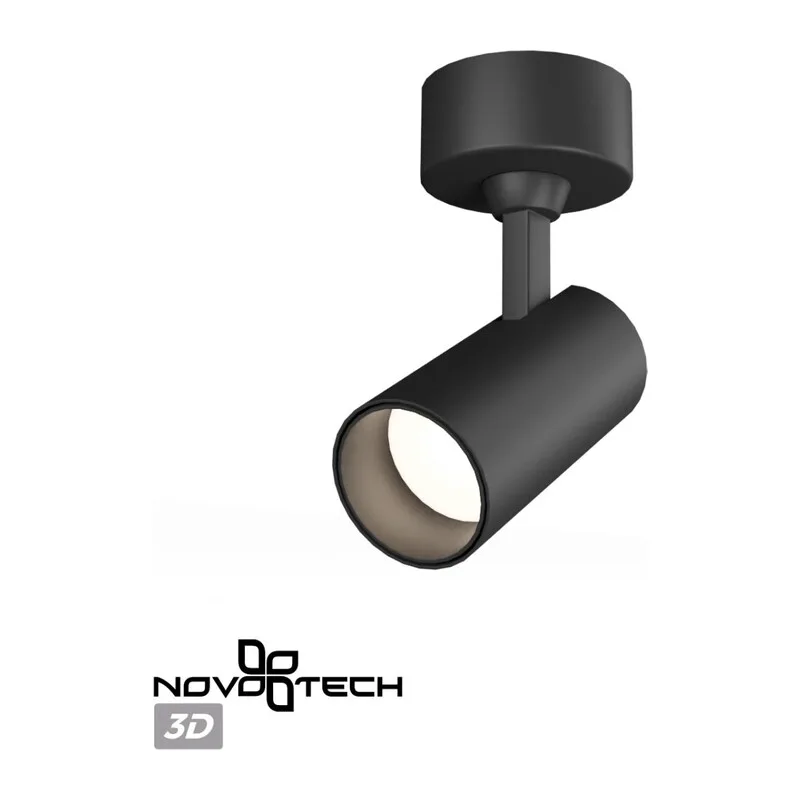 359230 OVER NT23 374 черный Светильник накладной светодиодный IP20 LED 15W 220V 1440Лм 4000К SELENE 3