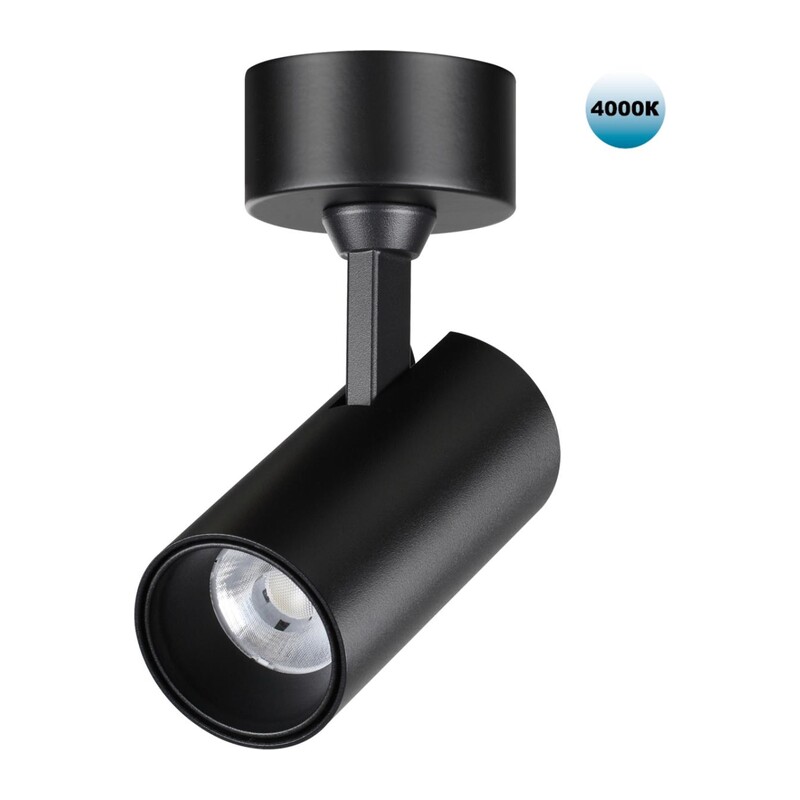 359230 OVER NT23 374 черный Светильник накладной светодиодный IP20 LED 15W 220V 1440Лм 4000К SELENE 4