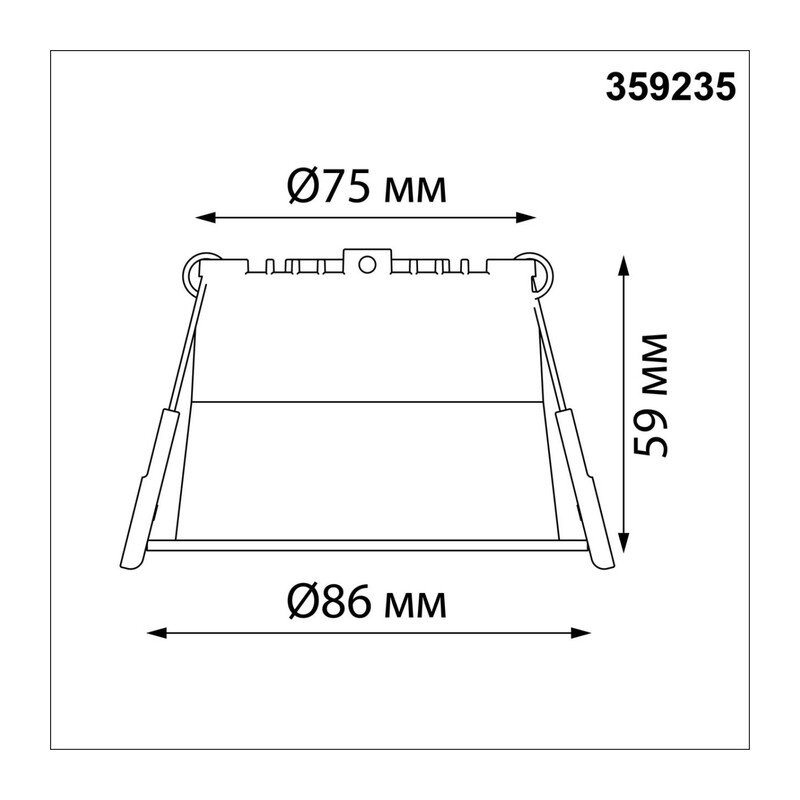 359235 SPOT NT23 536 черный Светильник встраиваемый светодиодный IP20 LED 9W 220V 540Лм 3000К TRAN 4