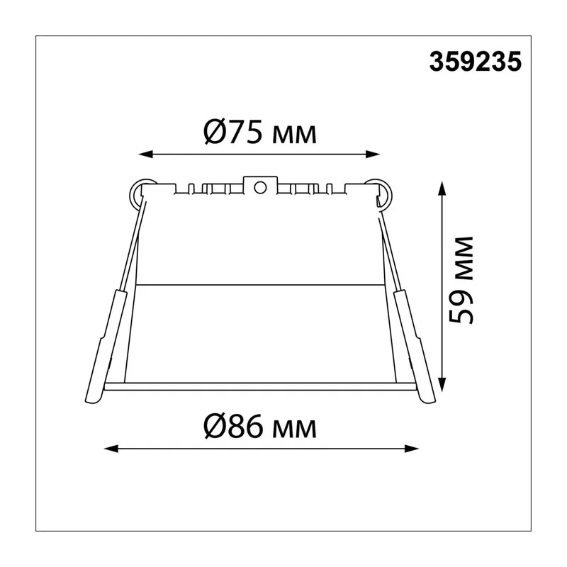 359235 SPOT NT23 536 черный Светильник встраиваемый светодиодный IP20 LED 9W 220V 540Лм 3000К TRAN 5