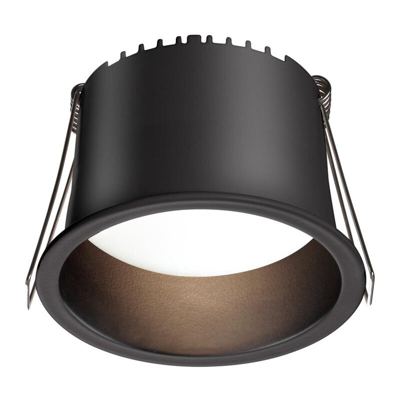 359235 SPOT NT23 536 черный Светильник встраиваемый светодиодный IP20 LED 9W 220V 540Лм 3000К TRAN