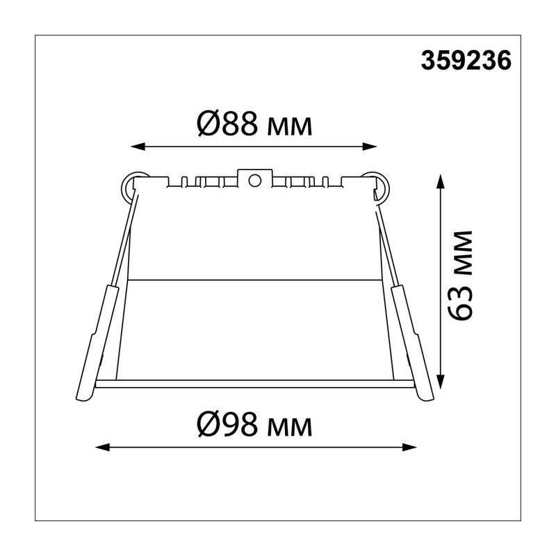359236 SPOT NT23 536 белый Светильник встраиваемый светодиодный IP20 LED 12W 220V 840Лм 3000К TRAN 4