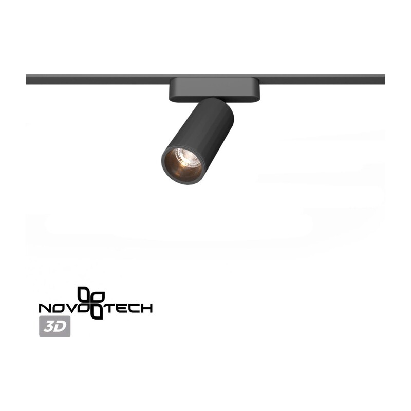 359258 SHINO NT23 190 черный Трековый светильник для низковольтного шинопровода IP20 LED 12W 48V 1020Лм 3000К SMAL 3