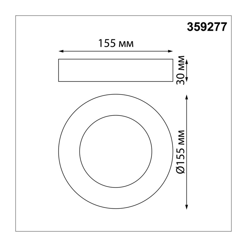 359277 OVER NT23 280 черный Светильник накладной светодиодный IP20 LED 18W 85-265V 1350Лм 3000К MIRROR 4