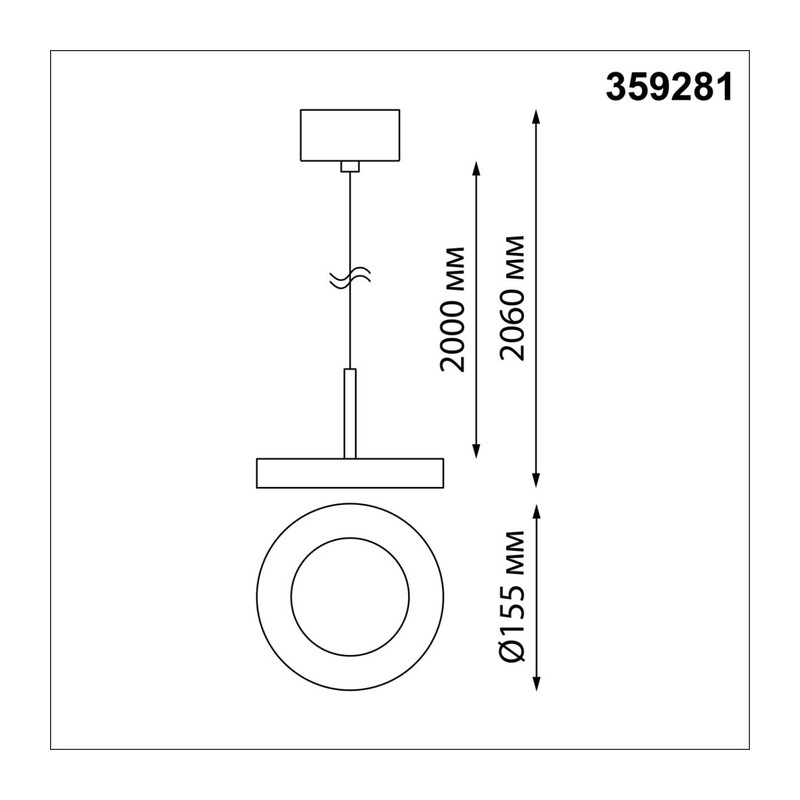 359281 OVER NT23 280 черный Светильник накладной светодиодный IP20 LED 18W 85-265V 1350Лм 3000К MIRROR 3